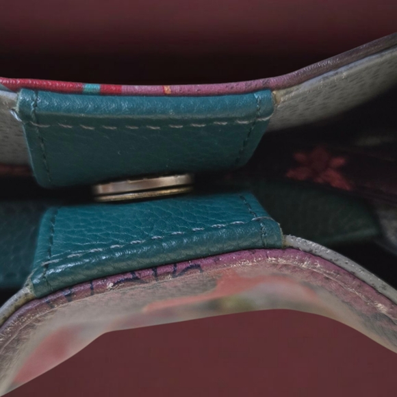 Anna by Anuschka Butterfly Hand Painted Satchel - Wallet Included New - Picture 10 of 10